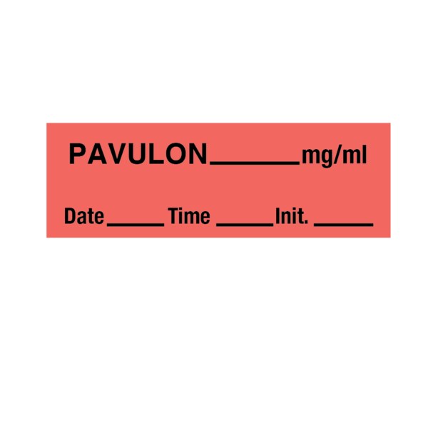 Tape, Pavulon 1/2" x 500" Flr Red w/Black